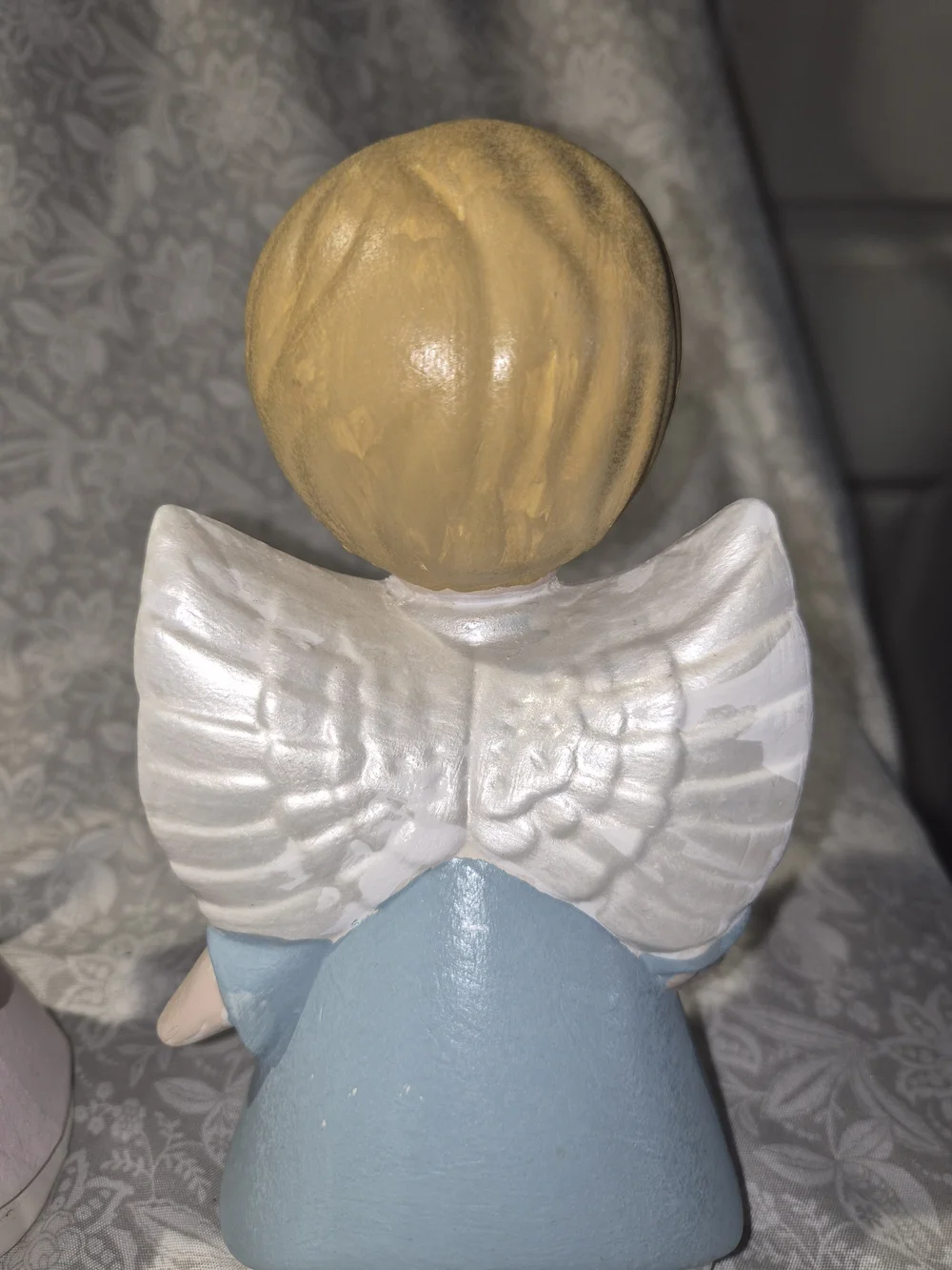 Vintage 1970s Kissing Angel Boy Girl Ceramic Figurines
